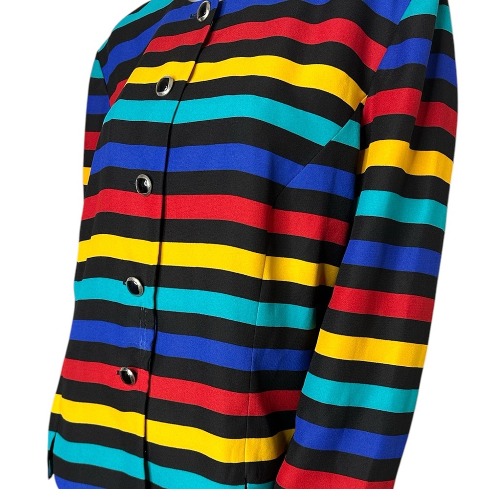Vintage Striped Multicolor Women's Jacket